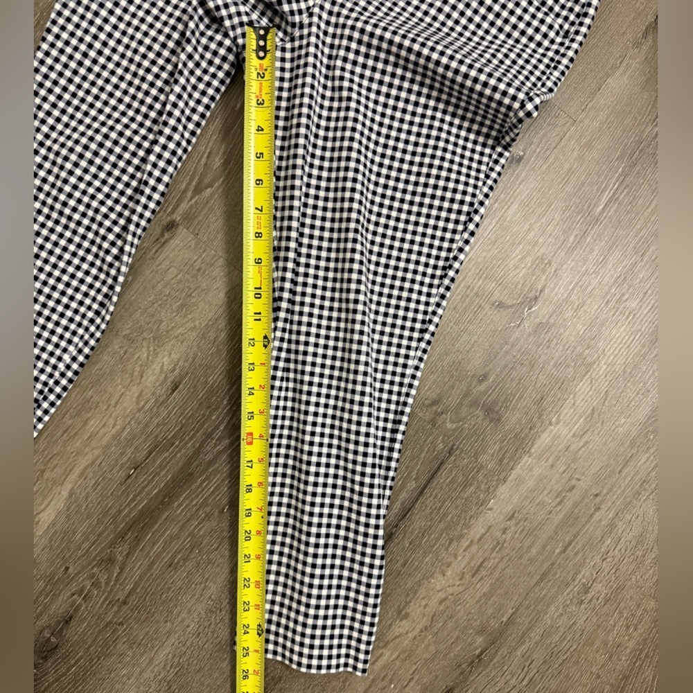Old Navy Pixie Black White Gingham Plaid Pant Size 16 Academia Career Office - Picture 3 of 10